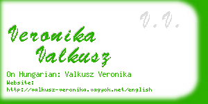 veronika valkusz business card